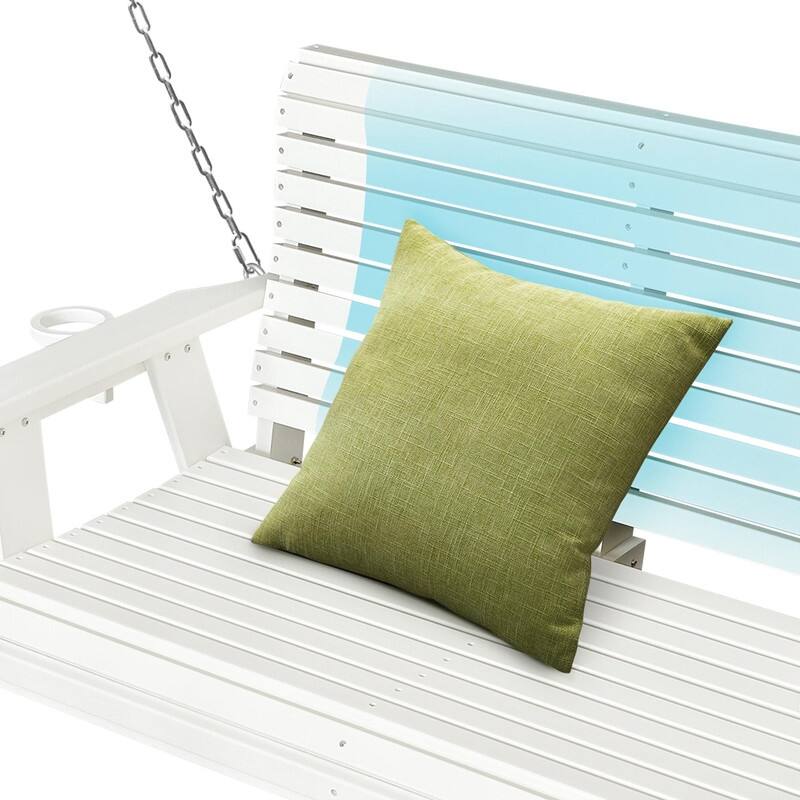 Fortune Candy HDPE Outdoor Porch Swing 2-Person with 18/8 Stainless Steel Bolts