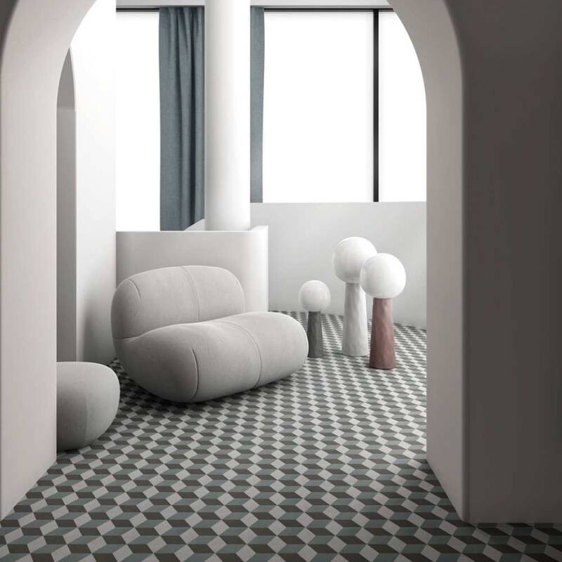 The Tile Life Prism 9x9 Grey Porcelain Floor & Wall Tile