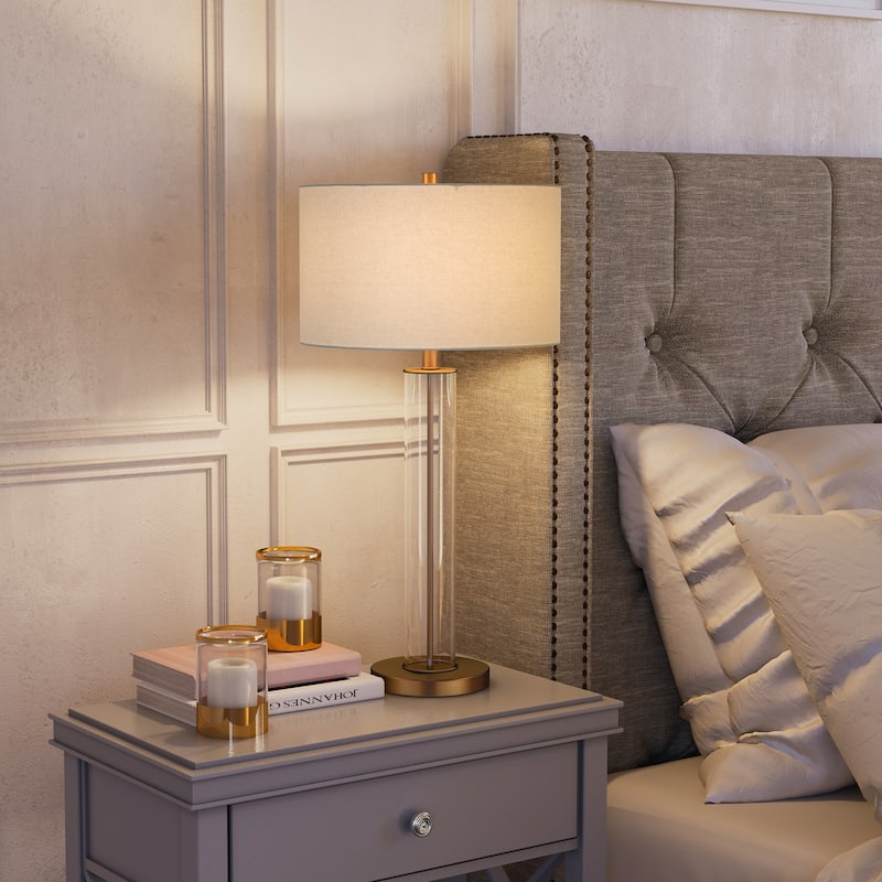 Harlow 29" Tall Table Lamp with Fabric Shade