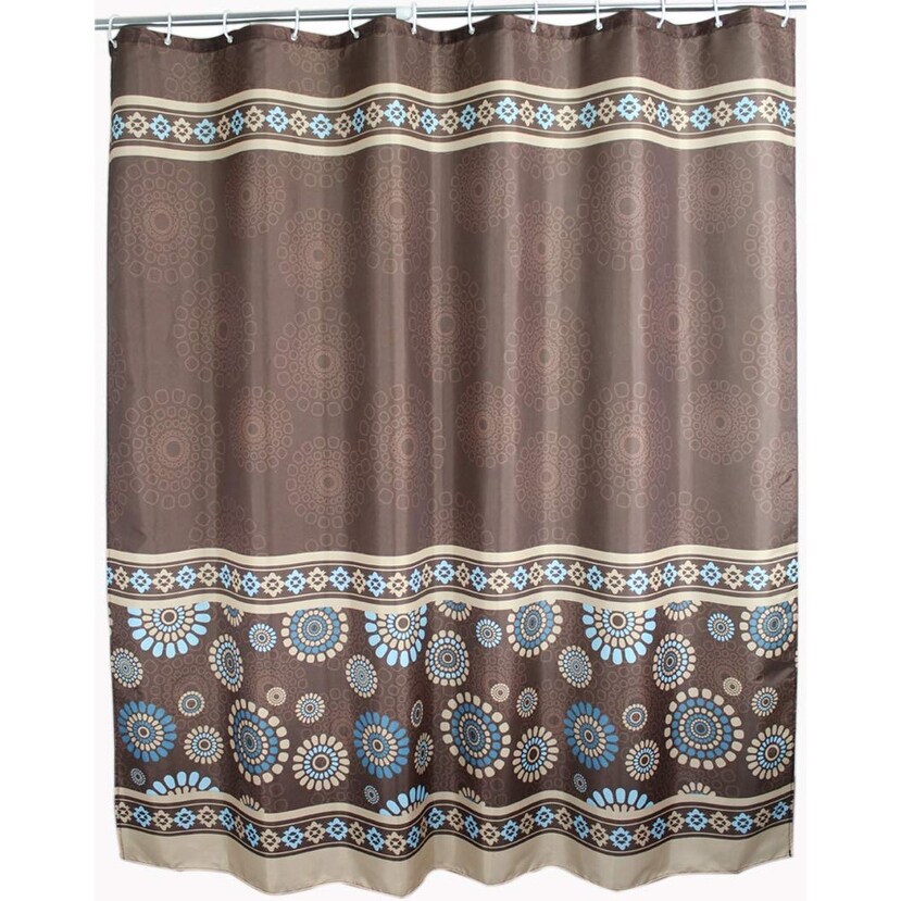 Shop Black Friday Deals On Shower Curtains Sets Paisley Brown Or Coffee Overstock 24322372