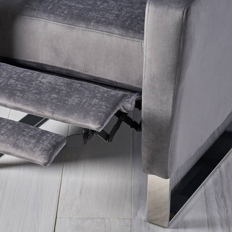 Brightwood High Leg Push-back Recliner with Stainless Steel Legs by Christopher Knight Home