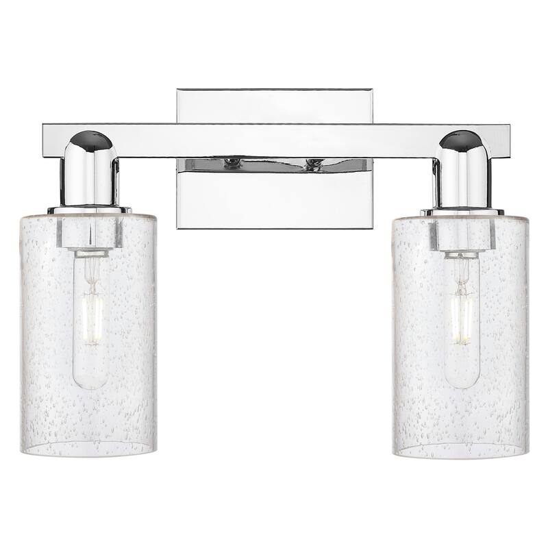 Innovations Lighting 716-2W-11-15 Clymer Vanity Clymer 2 Light 15" - Polished Chrome / Seedy
