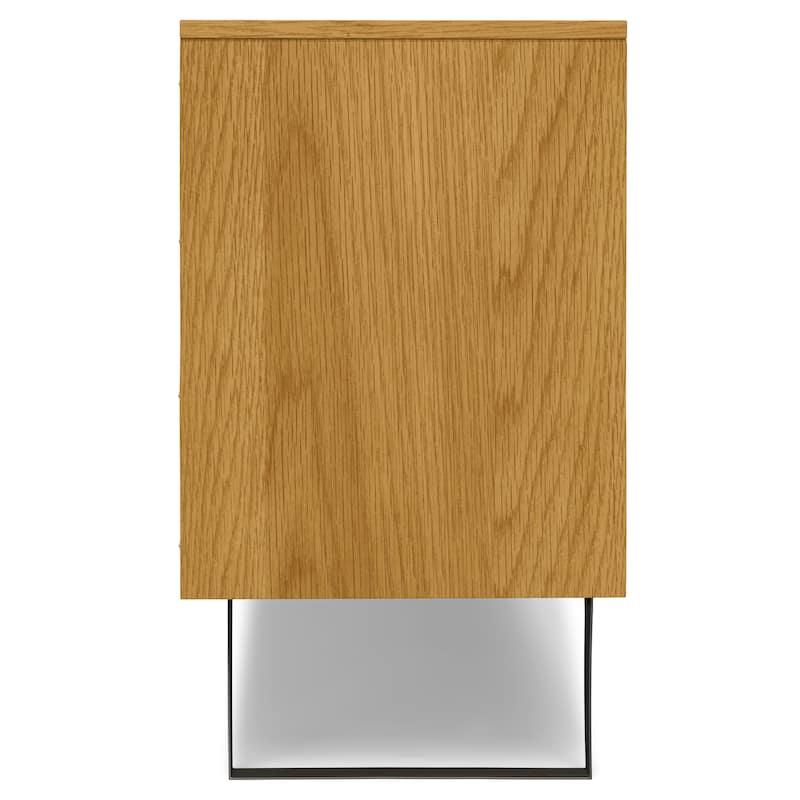 WYNDENHALL Mitchell Metal 60 inch Wide Rectangle Modern Industrial Sideboard Buffet in OAK WOOD - 60'' x 17'' x 30