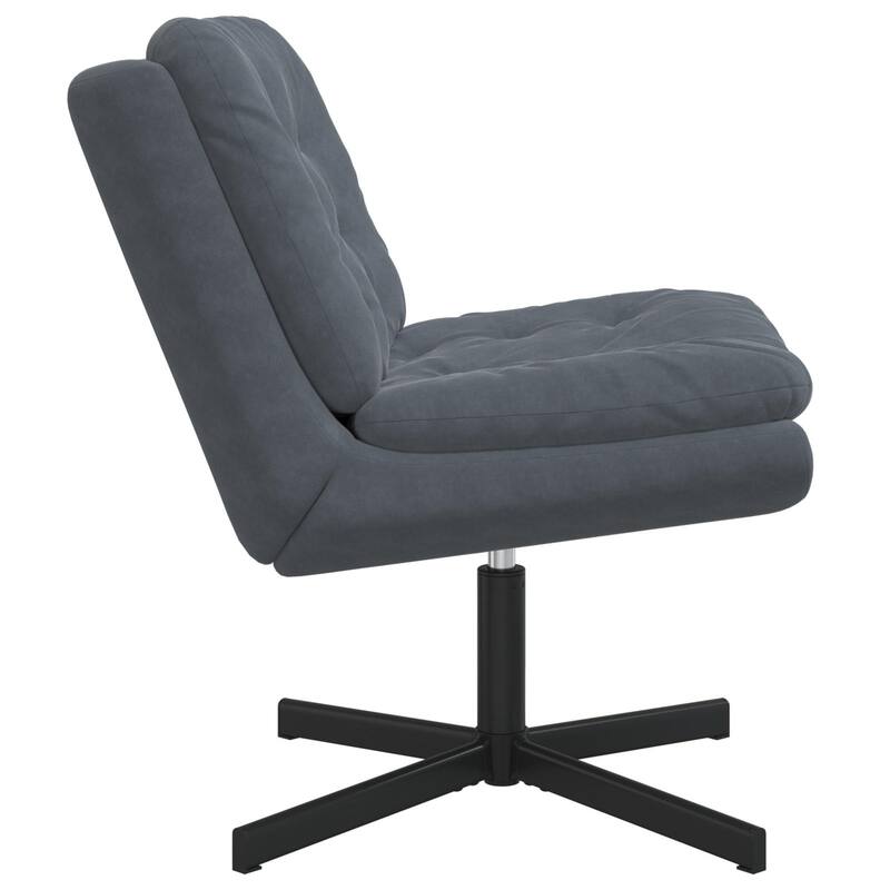 vidaXL Swivel Relaxing Chair Dark gray 63 x 75 x 76 cm Velvet