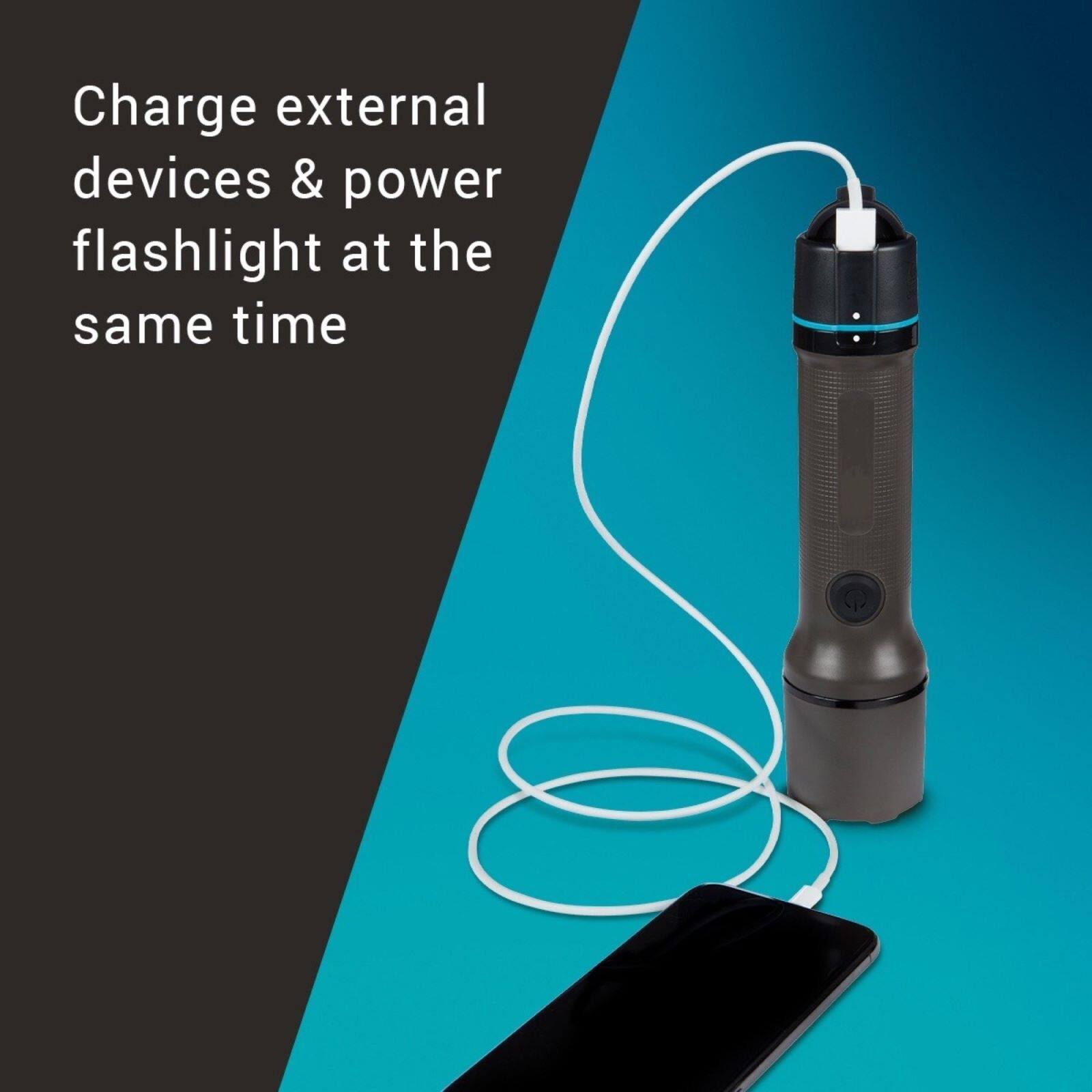 1000 Lumens LED Flashlight & Rechargeable LithiumIon Battery Bed