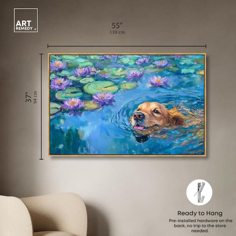 Watery Wag II Canvas by Art Remedy