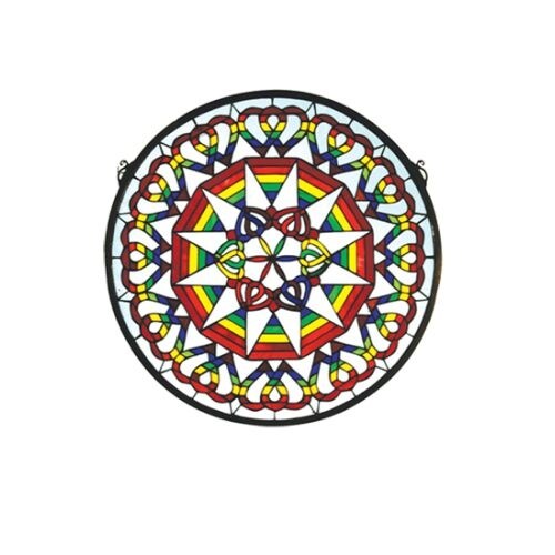 Meyda Tiffany 51703 Round Stained Gl Window Pane Meyda Tiffany 51703 Round Stained Gl Window Pane From The Rainbow Collection N