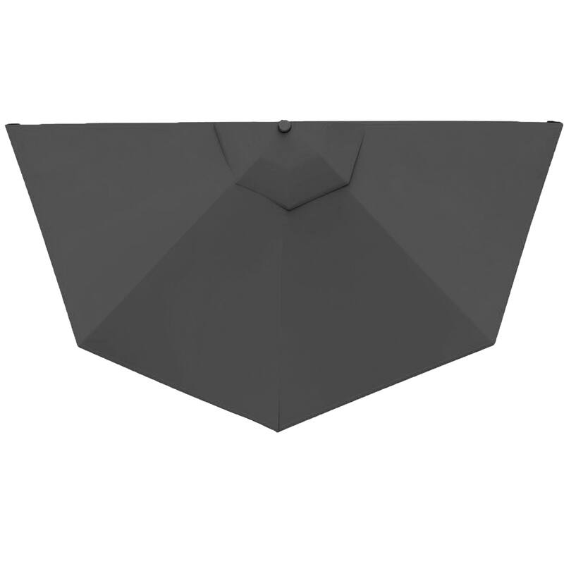 Half Umbrella Outdoor Patio Shade - 9 ft Patio Umbrella with Easy Crank by Pure Garden (Gray)