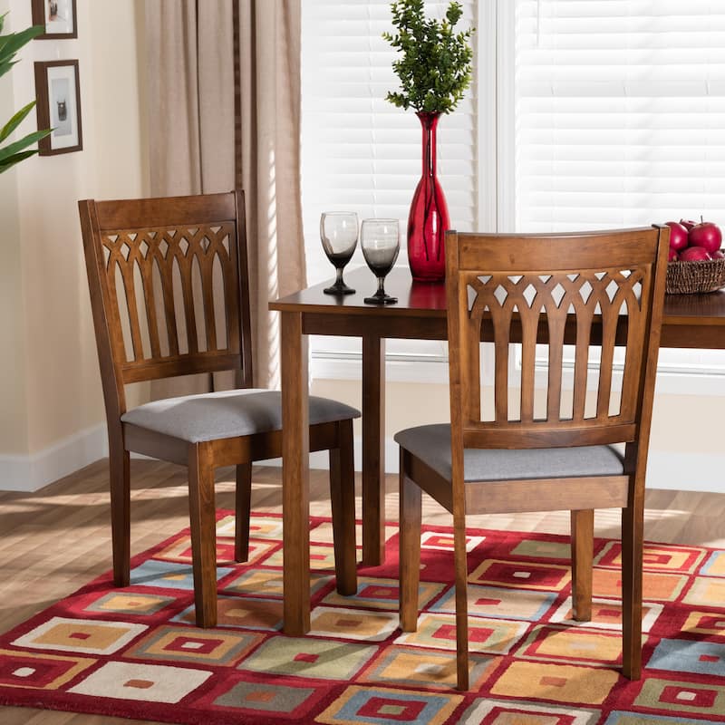 Genesis Modern Wood 2-Piece Dining Chair Set