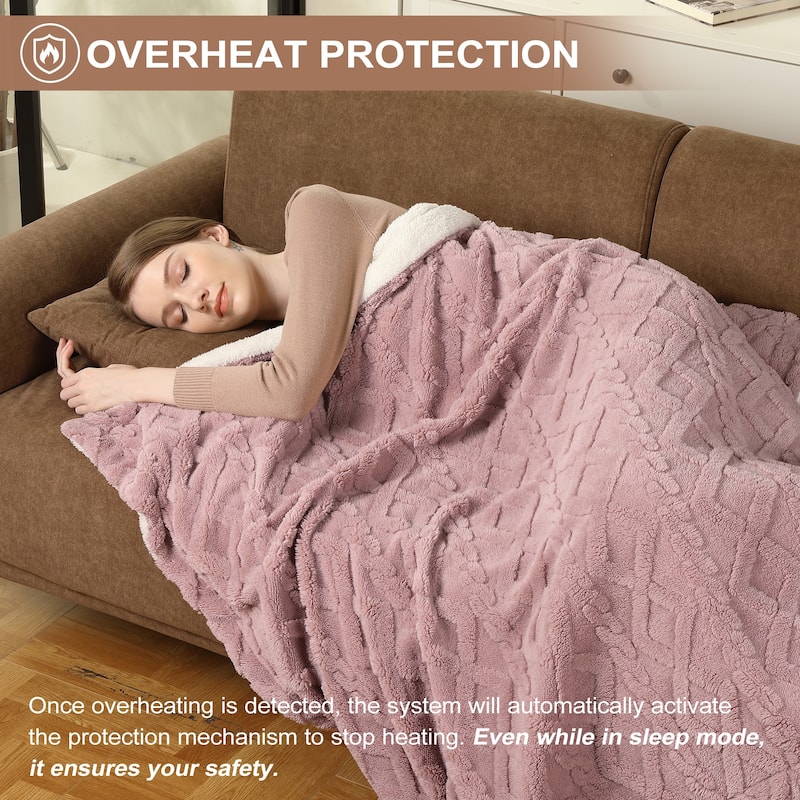 Heated Blanket with 10 Heating Levels and Time Settings, Machine Washable