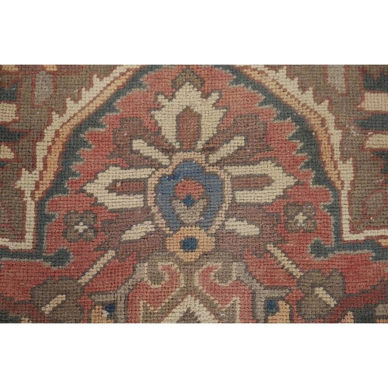 Pink Bakhtiari Vintage Persian Area Rug Handmade Wool Carpet - 6'10" x 9'10"