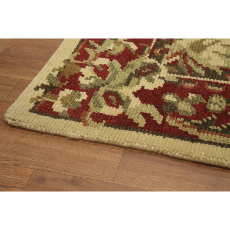 Victorian Style Floral Indian Area Rug 6x8 - 7' 10'' X 5' 9''