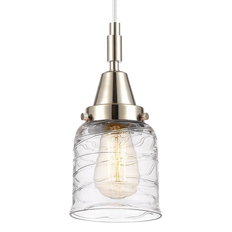 Innovations Lighting 447-1P-G513 Bell 5" Wide Mini Pendant with Clear - Polished Nickel