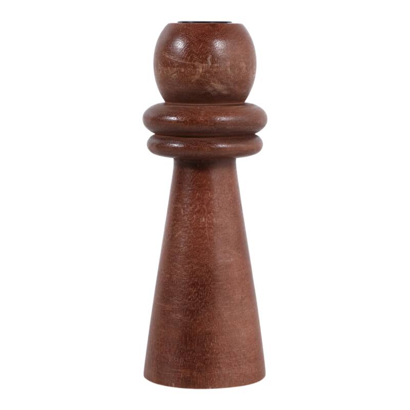 Mango Wood Pillar and Taper Candle Holders Sculptural Turned Design