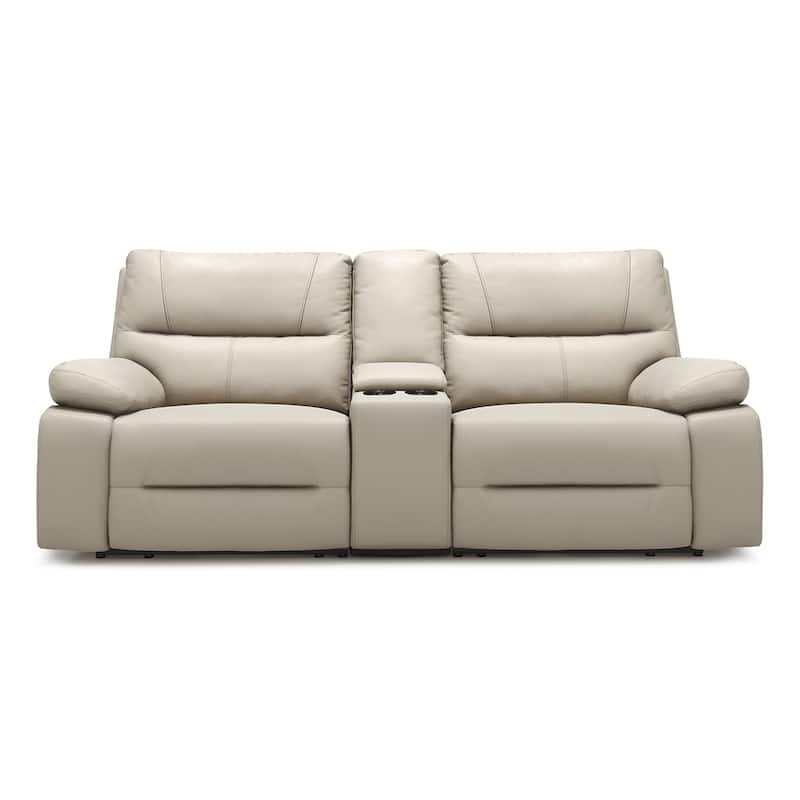 Malibu 79" 2-Piece Leather Power Reclining Loveseat with Console and Cup Holders