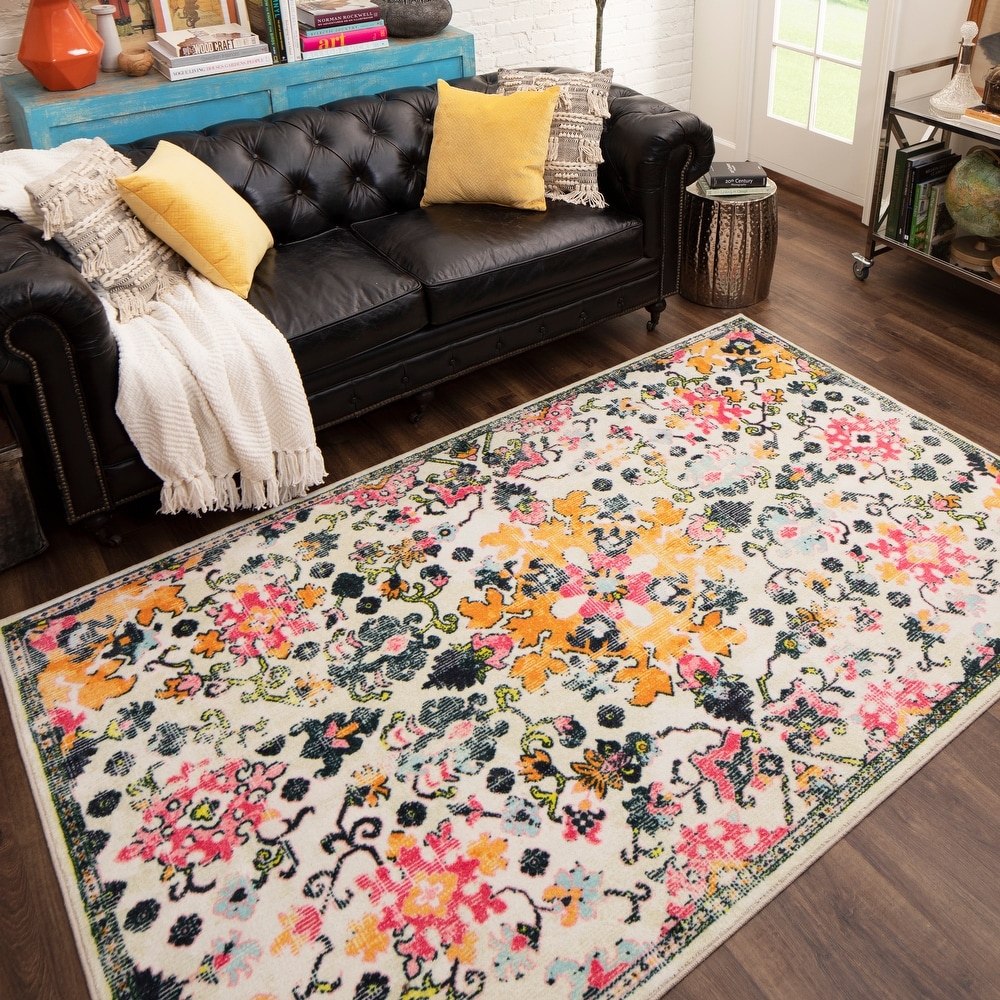 Mohawk Home Wellington Botanical Machine Washable Area Rug - On Sale - Bed  Bath & Beyond - 12186534