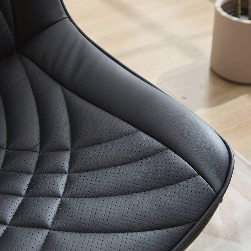 2PCS PU Wood Frame Dining Chair