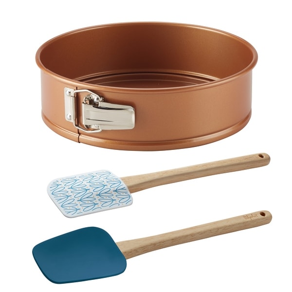Ayesha Bakeware 9.5-Inch Springform Pan and Spatula Set, 3-Piece. Opens flyout.