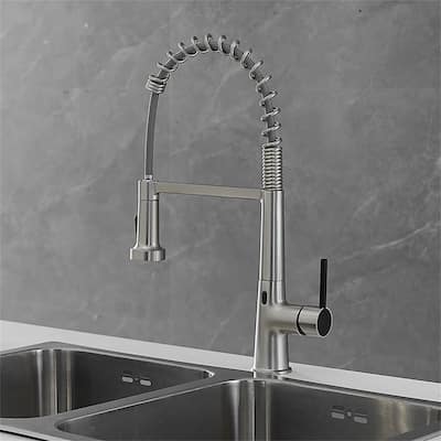 Touchless Kitchen Sink Faucets with Pull Down Sprayer Kitchen Faucet with High Arc Single Handle Motion Sensor Device