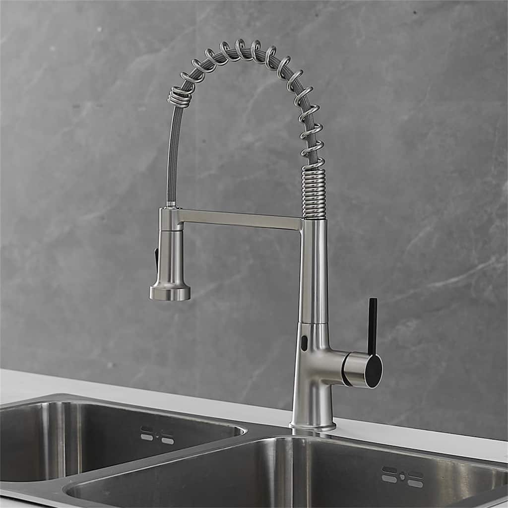 Touchless Kitchen Sink Faucets with Pull Down Sprayer Kitchen Faucet with High Arc Single Handle Motion Sensor Device