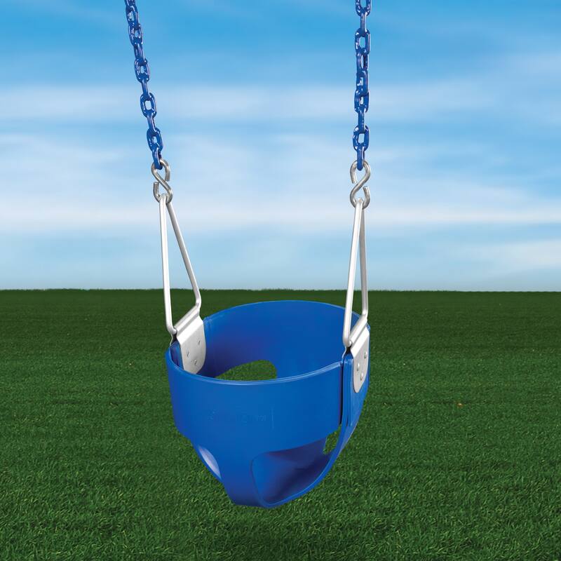 Swing-N-Slide Full Bucket Toddler Swing with Coated Chains