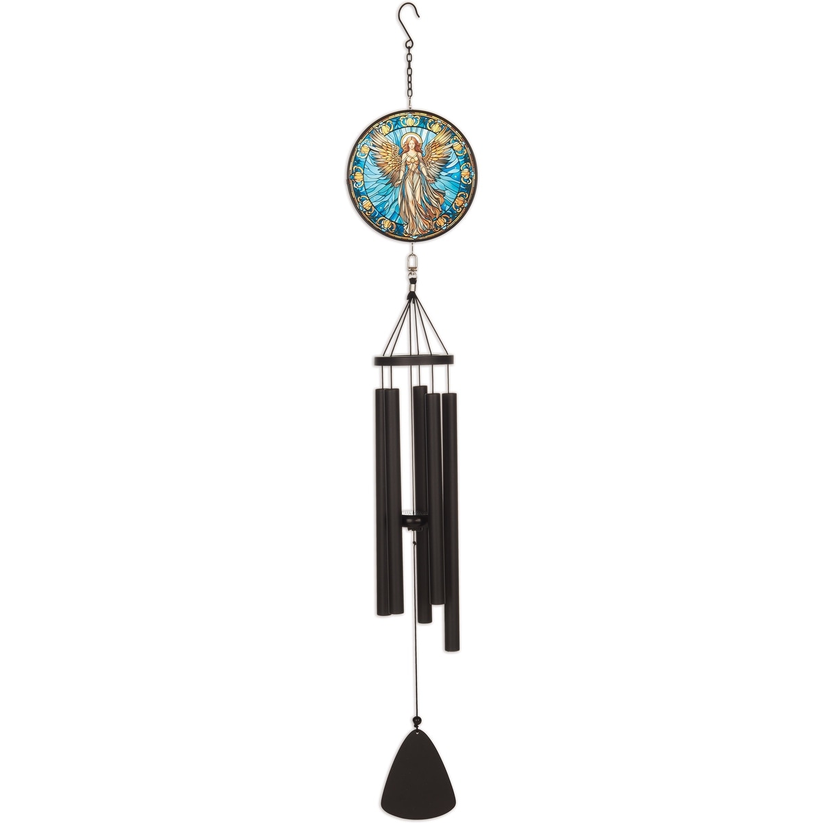 40 inch Angel Stain Glass Wind Chime - 95620