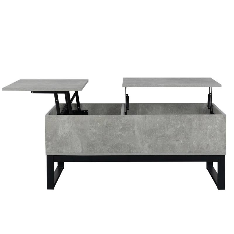 Alloy Legs Coffee Table Computer Desk Open Storage Around Lifting Table Top With Hidden Compartment Elevator Table