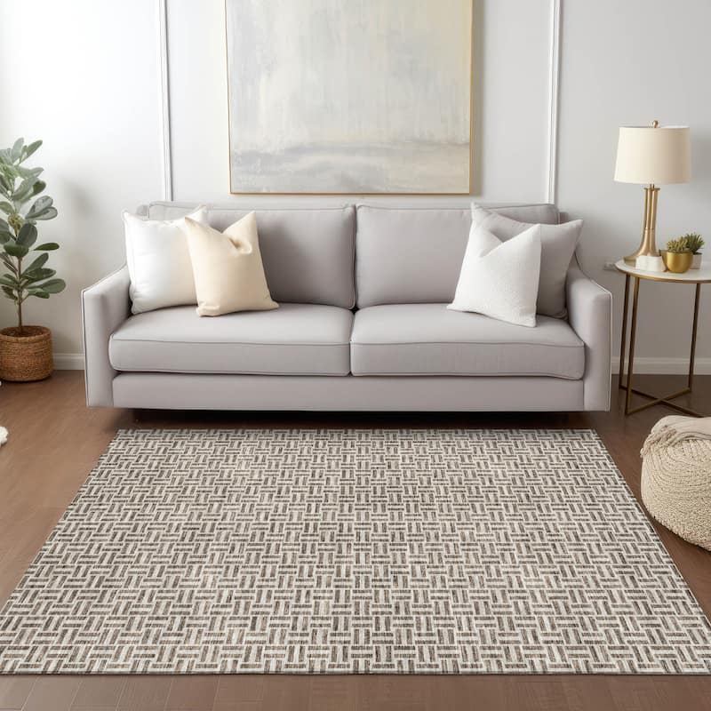 Machine Washable Indoor/ Outdoor Chantille Contemporary Casual Rug