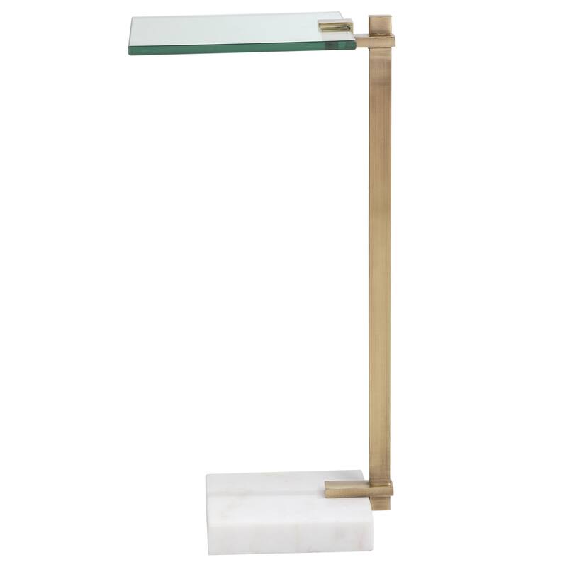 Uttermost Butler 8" Wide Modern Luxe Chairside Accent "C" Pull-Up