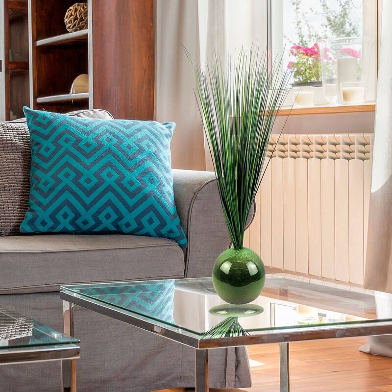 26-inch Artificial Grass in Ombre Ball Vase