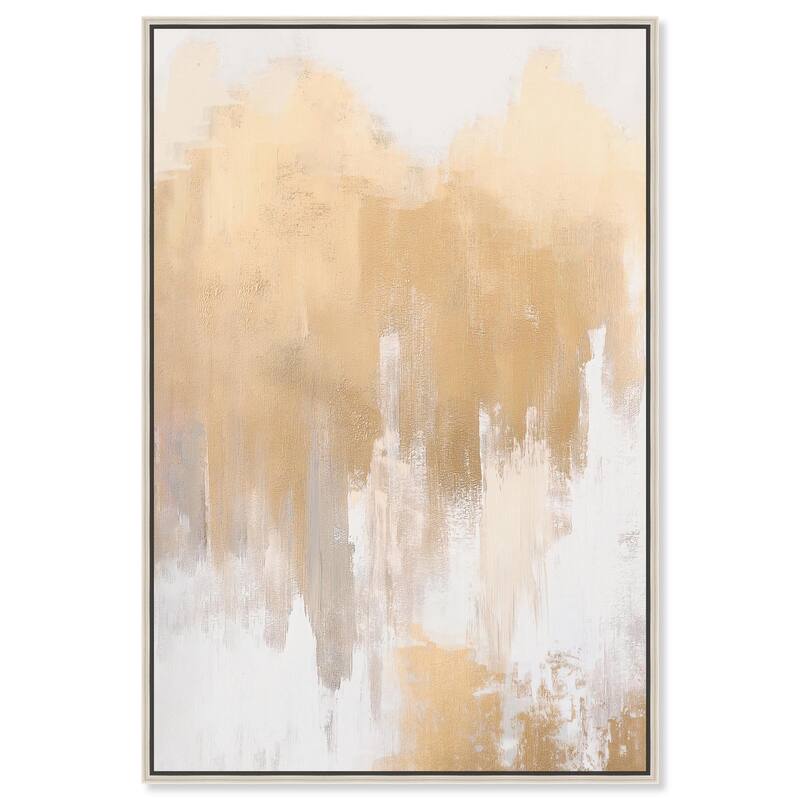 Soft Grey Glam Gold II Canvas by Art Remedy - Silver - 30" x 45"