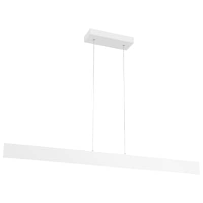 Access Lighting Carmel Matte White LED Rectangular Island Light with Acrylic Lens