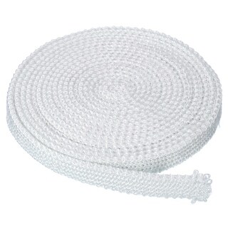 13.12ft x 0.59 inch Fiberglass Rope Braided Rope Gasket Seal White ...