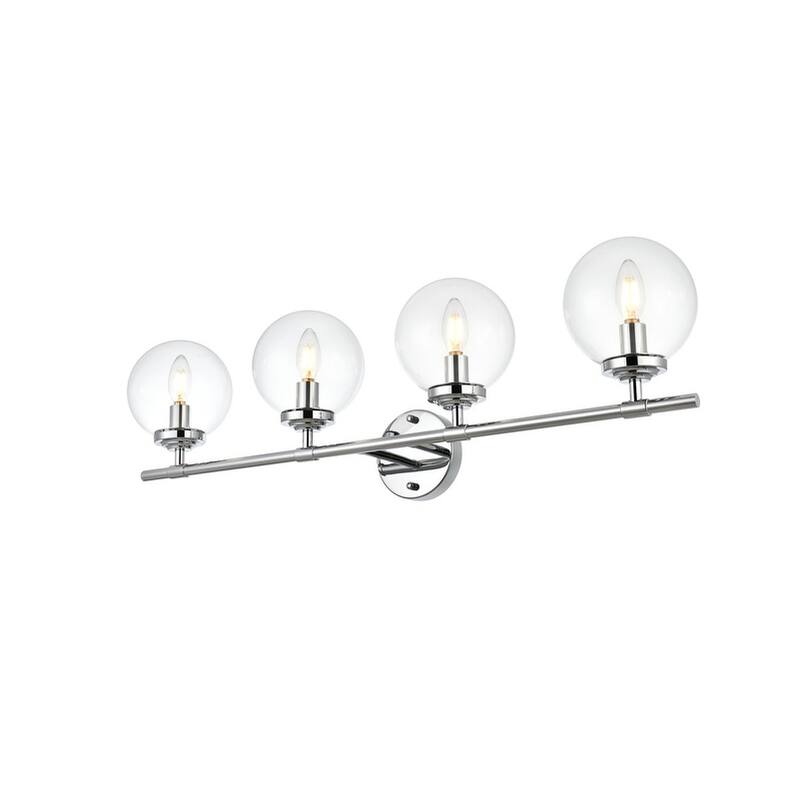 Inzo 1 Light Black and Clear Bath Sconce