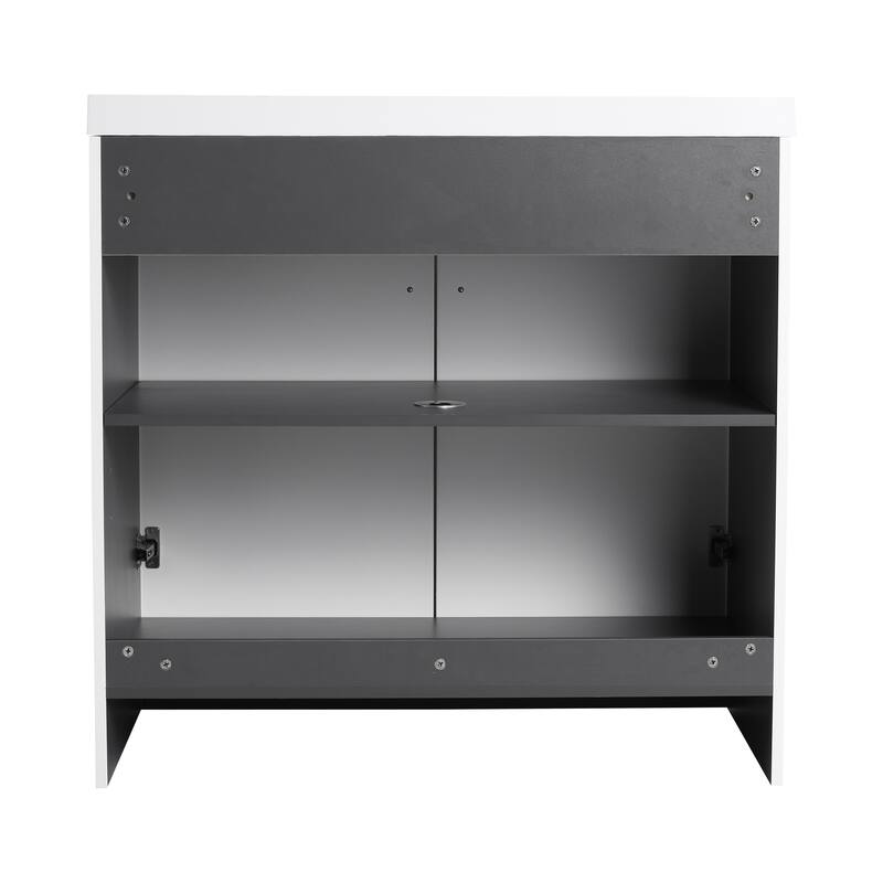 ARTCHIRLY 24/30/36 Inch Bathroom Vanity with Sink, Freestanding Bathroom Vanity with Soft Close Door and Adjustable Shelf