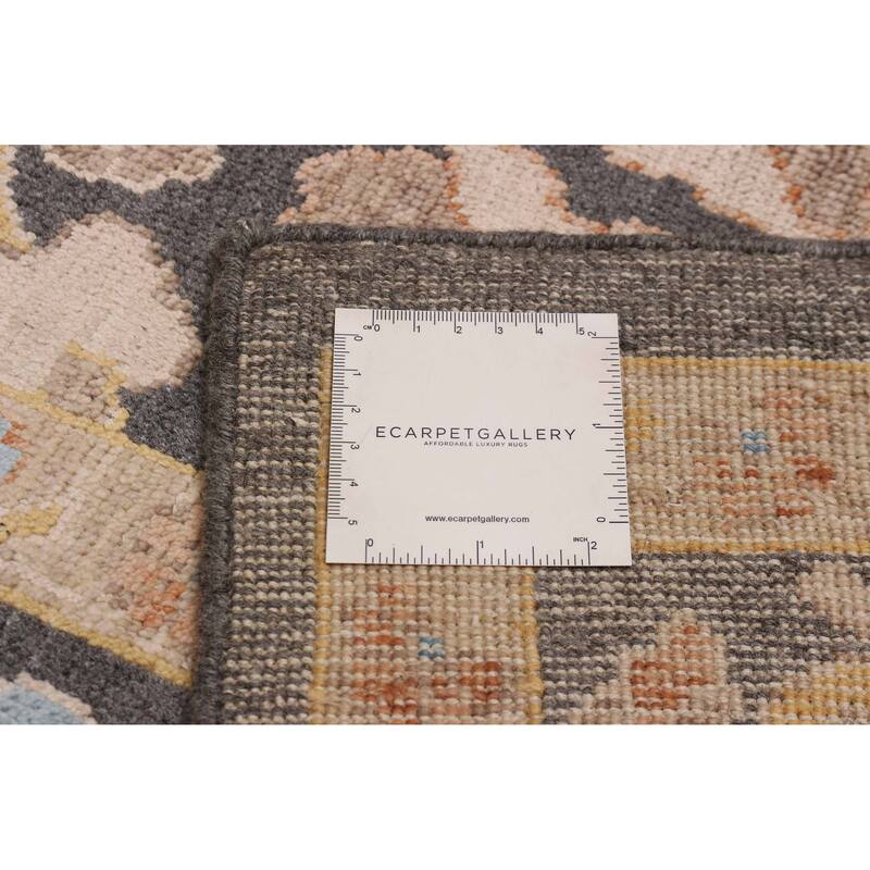 ECARPETGALLERY Hand-knotted Heritage Dark Grey Silk, Wool Rug - 7'3 x 9'10