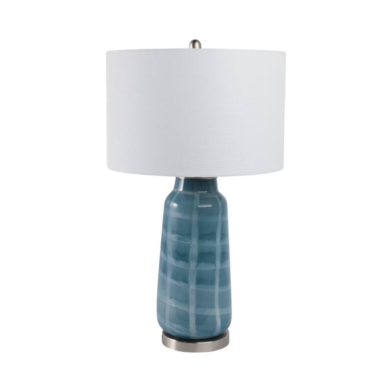 Decorative Pattern Glass Table Lamp - Desk Lighting for Small Areas - 29.0"