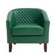 preview thumbnail 34 of 90, Axia Barrel PU Leather Accent Chair with Nailhead Trim