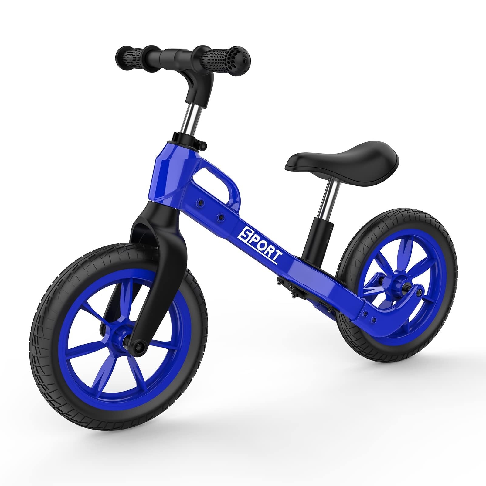 Kids Balance Bike Adjustable Seat Height 12 Inch Wheels No