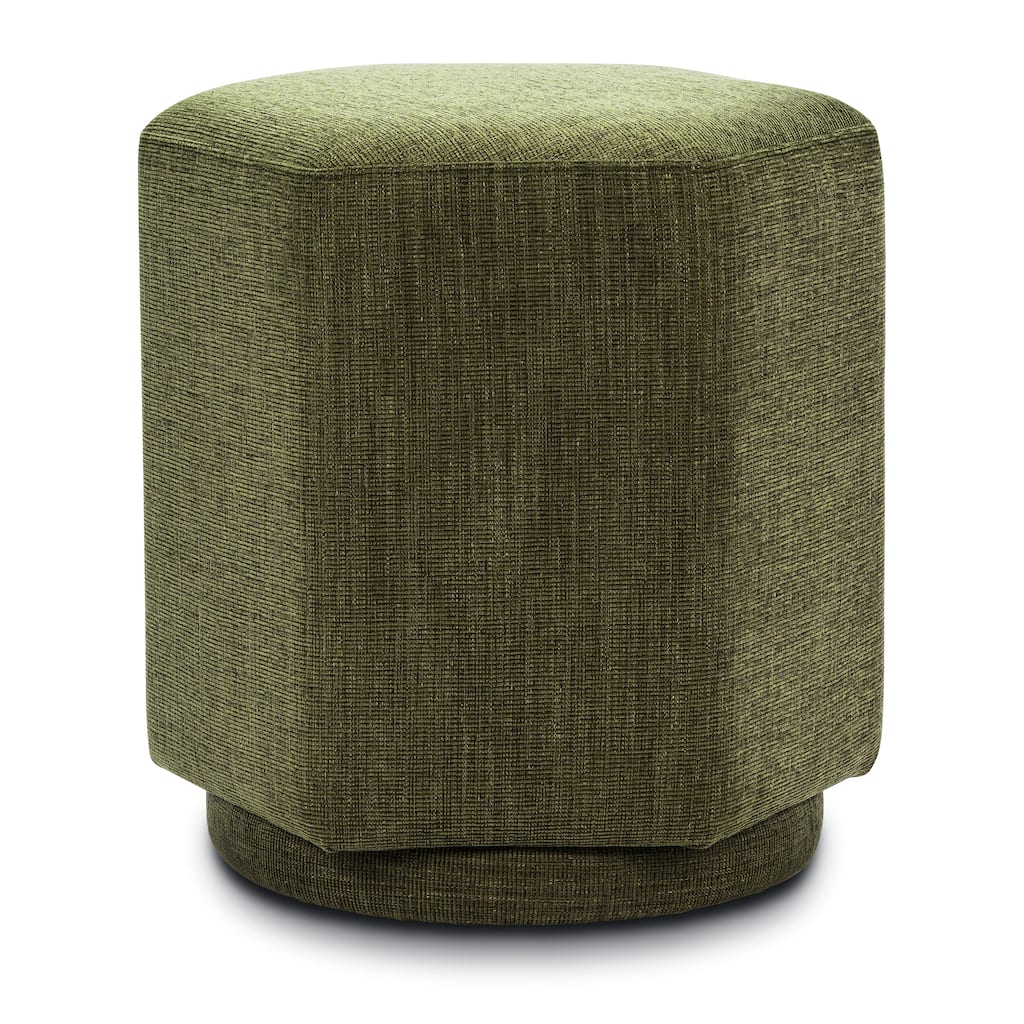 Poly & Bark Hexad Fabric Ottoman - Stain and Spill Resistent Performance Fabric