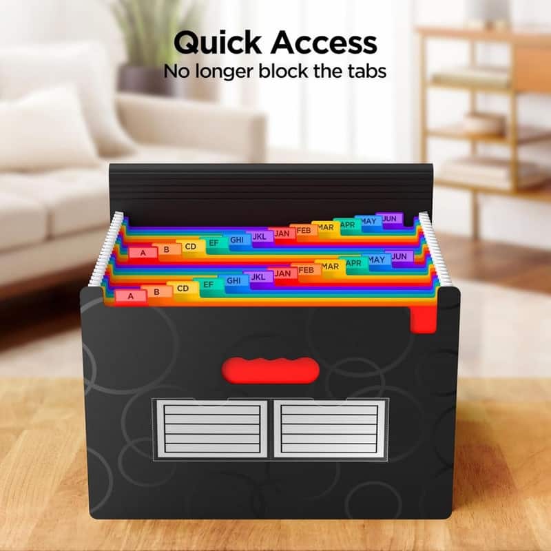 File Organizer 26 Pockets Expanding File Folder