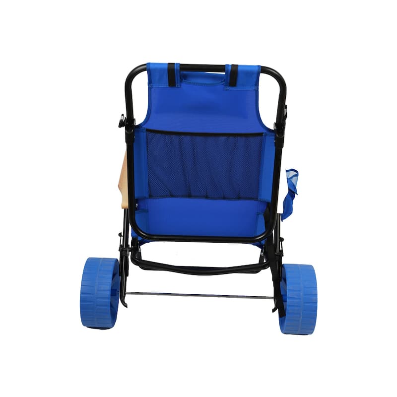 Beach Cart Chairs With Wheels 2 in 1 Foldable Beach Lounge Chair With Integrated Wagon Pull Cart Perfect for Backyard Pool