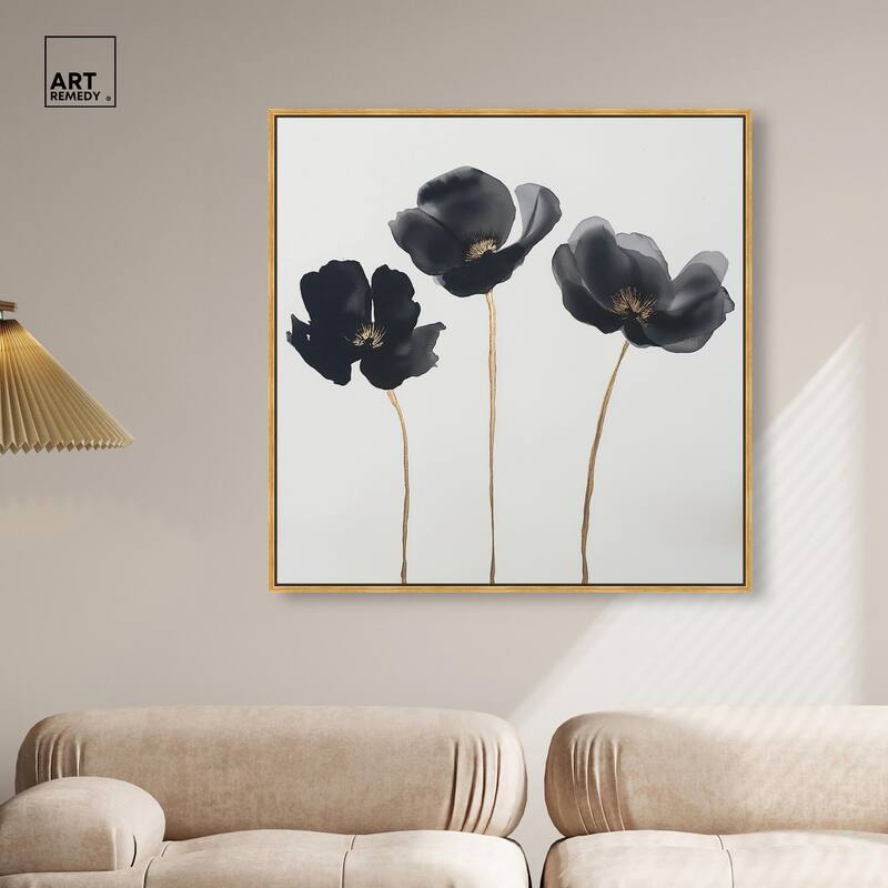 Nocturnal Flowers II Canvas by Art Remedy