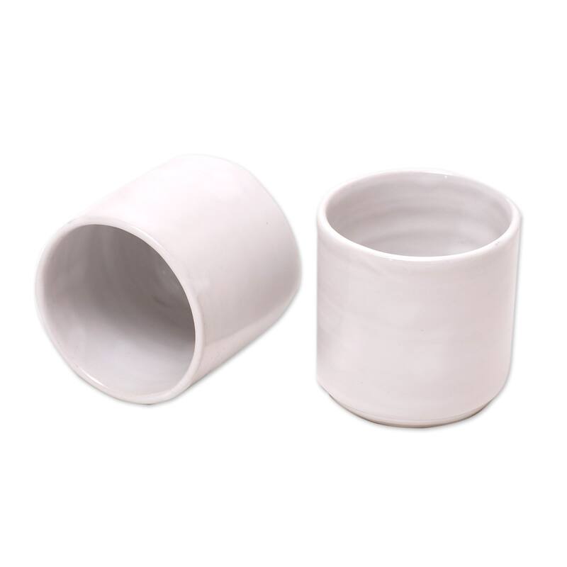 Novica Handmade Pure Calm Ceramic Cups (Pair)