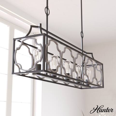 Hunter Stone Creek 5-Light Modern Farmhouse Linear Chandelier
