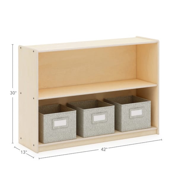 dimension image slide 1 of 2, Guidecraft EdQ Essentials Two Shelf Open Storage 30''