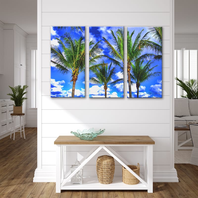 Ready2HangArt 'Shady Palms' 3 Piece Wrapped Canvas Wall Art Set