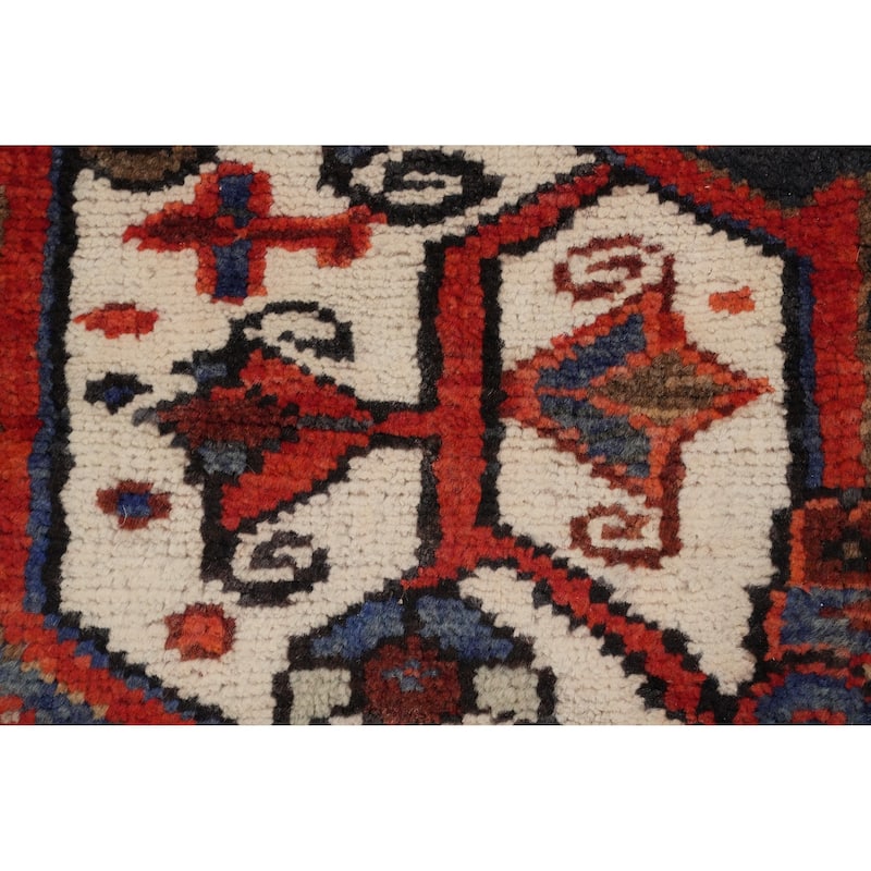 Hand Knotted Oriental 100% Wool Carpet Traditional Medallion Oranges & Rust Heriz Area Rug - 11' 10'' X 8' 9''