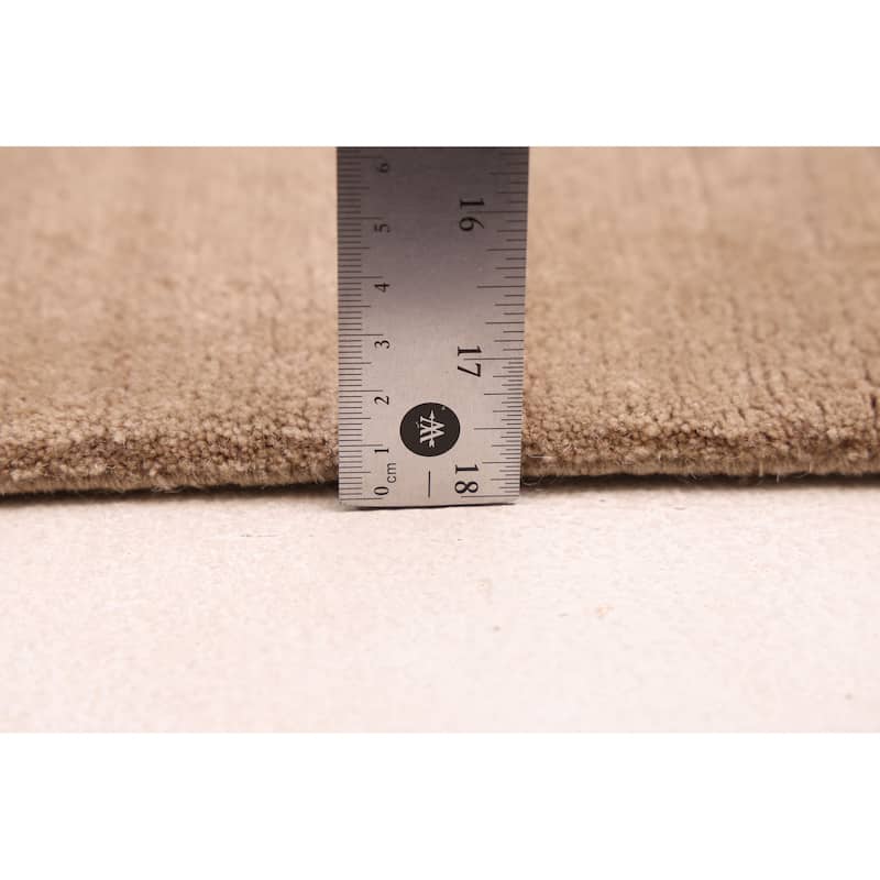 ECARPETGALLERY Hand-knotted Opulence Taupe Silk, Wool Rug - 6'0 x 8'10