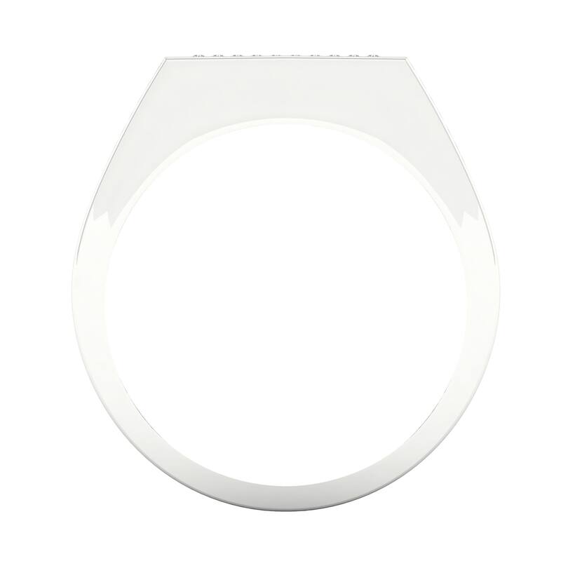 1/3ct TDW Cluster Diamond Ring in Silver for Men - White